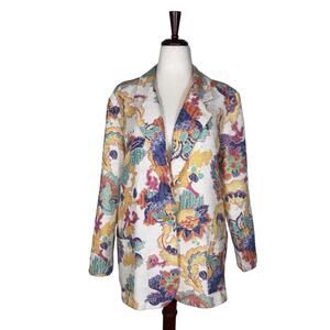 Vintage CLAUDE Multicolor Floral Paisley Blazer Jacket   Size: 14